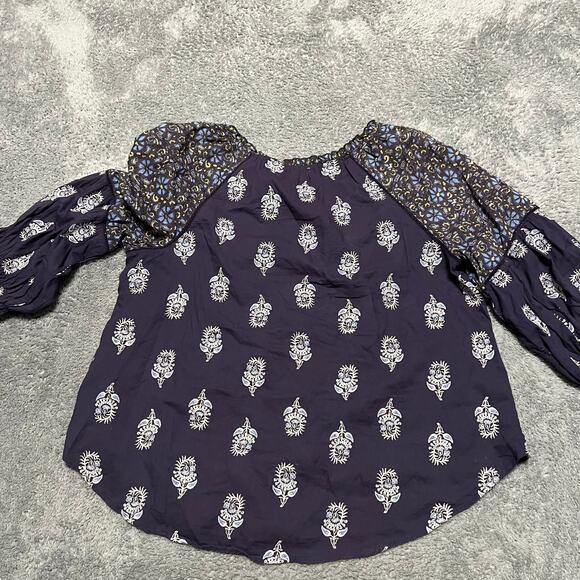 Sundance Shirt Women Small P Embroidered Lost in Time Top Eclipse Myriad Balloon - Picture 3 of 7